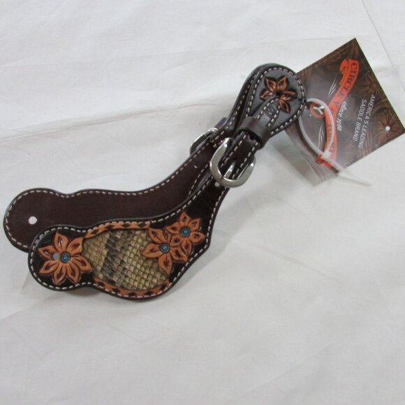 Circle Y Python Pass Spur Straps 1039-35-SV - Picture 2 of 2